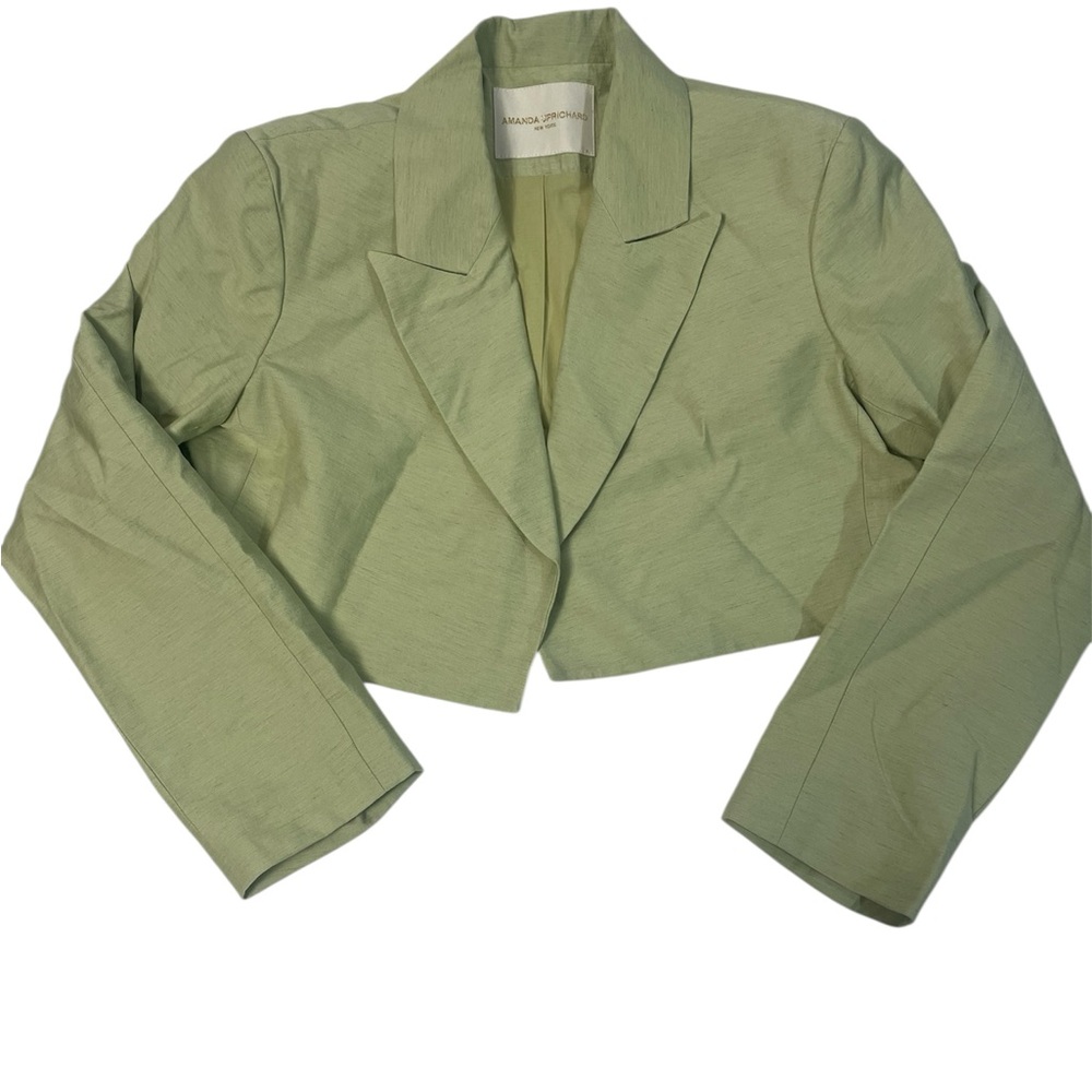 Amanda Uprichard New York Aloe Green *Sample* Cropped Blazer Small